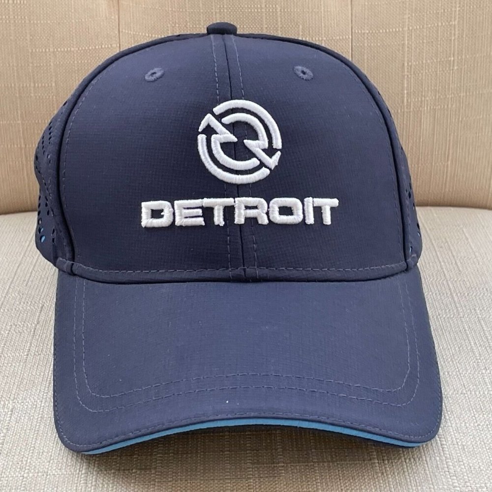 1338 Tryon Men Hat Blue Tone DETRIOT Baseball Cap hat - Picture 2 of 11